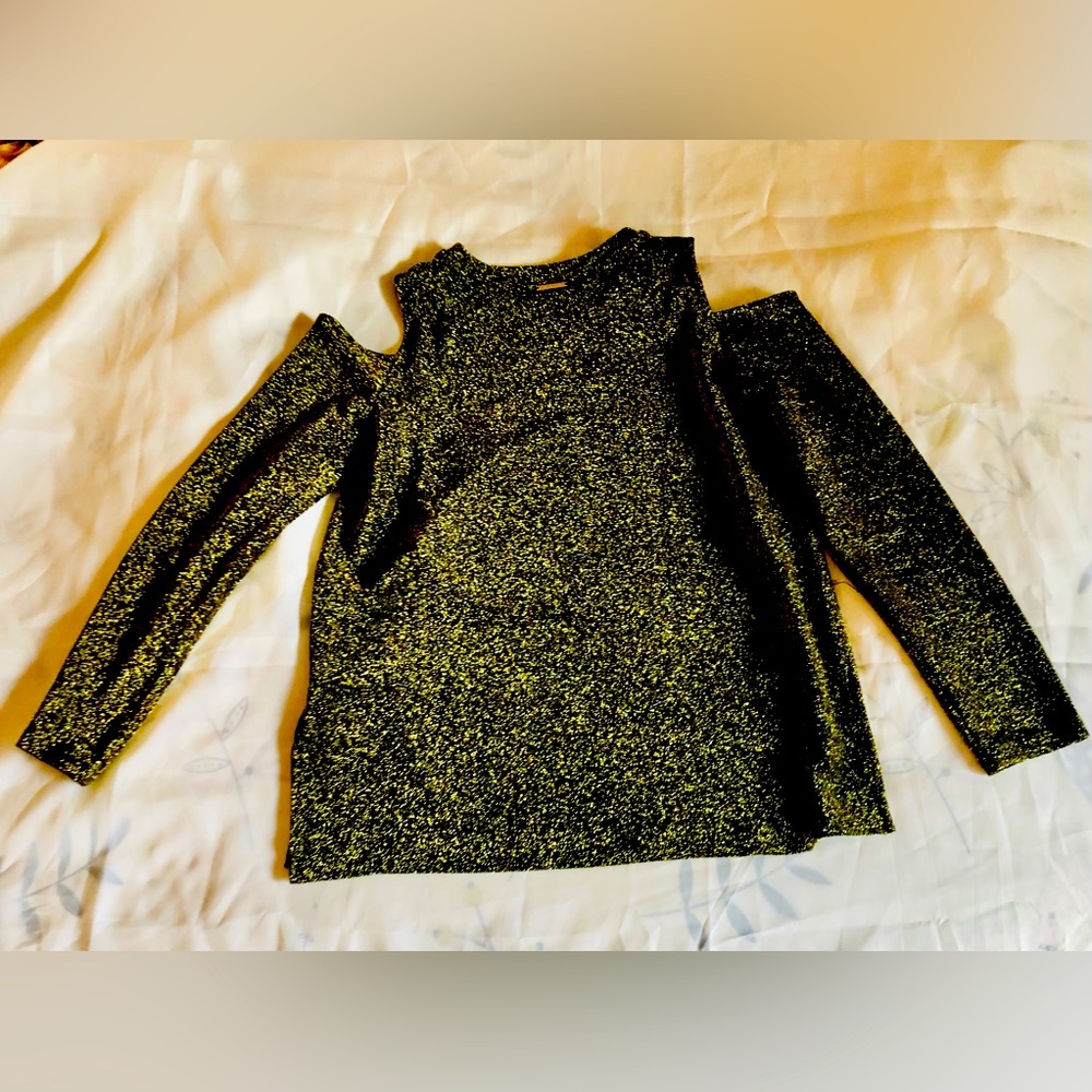 Cold shoulder sparkle top by Michael Kors